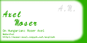 axel moser business card